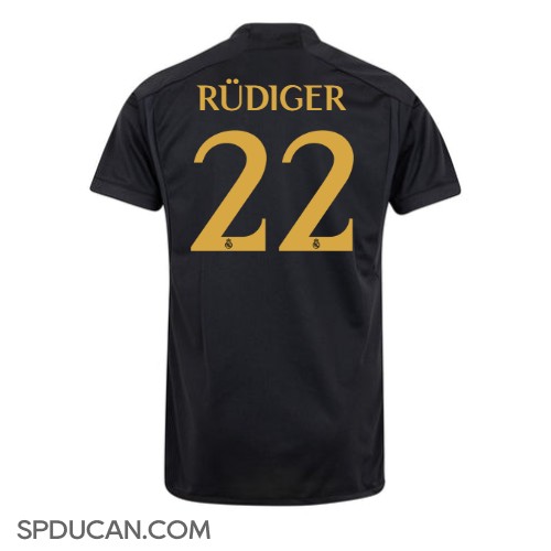 Muški Nogometni Dres Real Madrid Antonio Rudiger #22 Rezervni 2023-24 Kratak Rukav